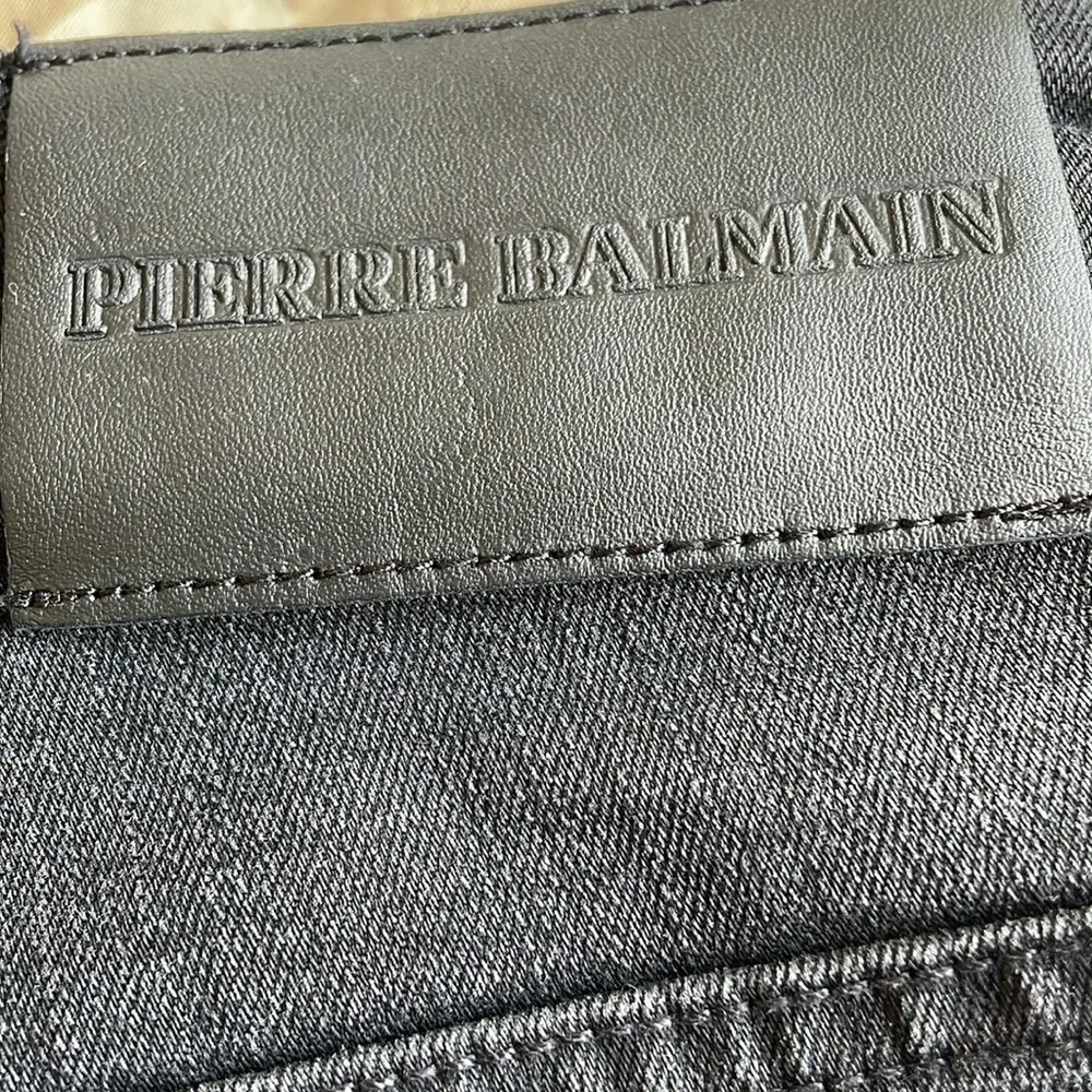 Pierre Balmain Biker Moto Black Skinny Jeans - Picture 15 of 15